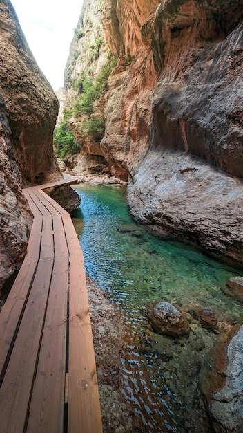 Eaux turquoises de la rivière Matarraa dans les gorges de Beceite Teruel Un paradis pour les amoureux de la nature