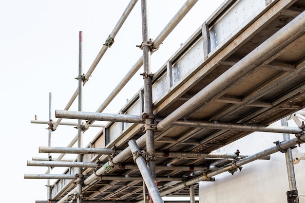 échafaudage, chantier de construction