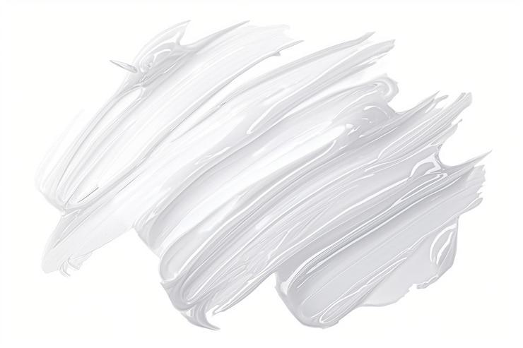 Photo échantillon de produit cosmétique à la texture de gel transparent isolé sur fond blanc