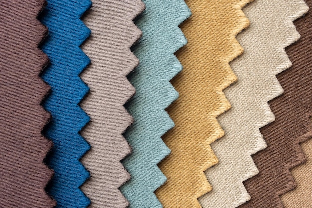 Photo Échantillons de couleur de tissu fond de texture