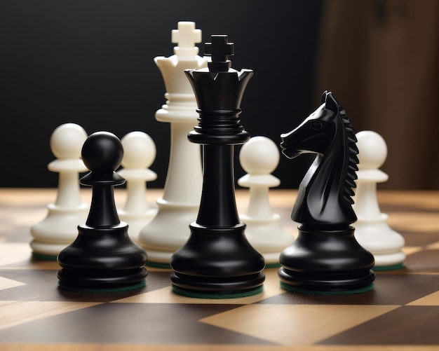 Échecs roi blanc vs échecs roi noir générative ai