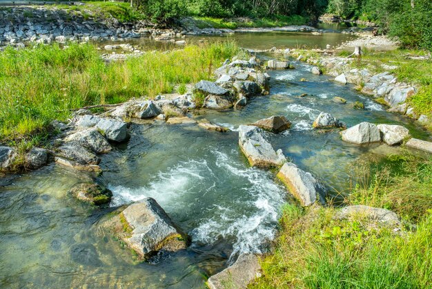 échelle de pêche pour la migration à la rivière Ammer en Bavière en Allemagne