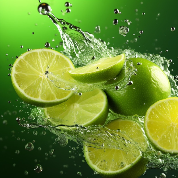 éclaboussure de couleur citron vert