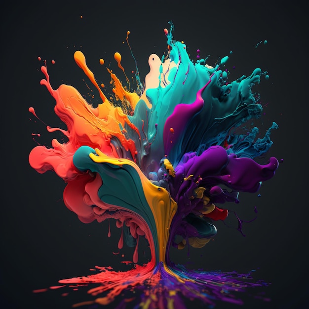 éclaboussure de couleur de peinture abstraite