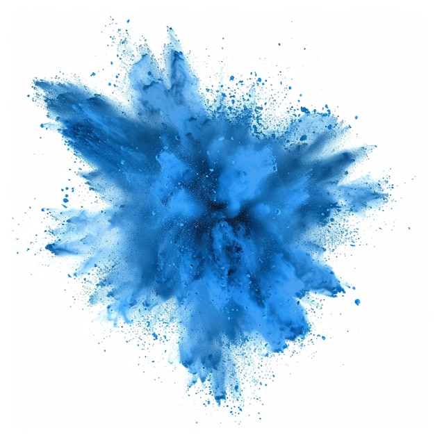 un éclaboussure d'eau bleue avec un éclamoussure dencre bleue