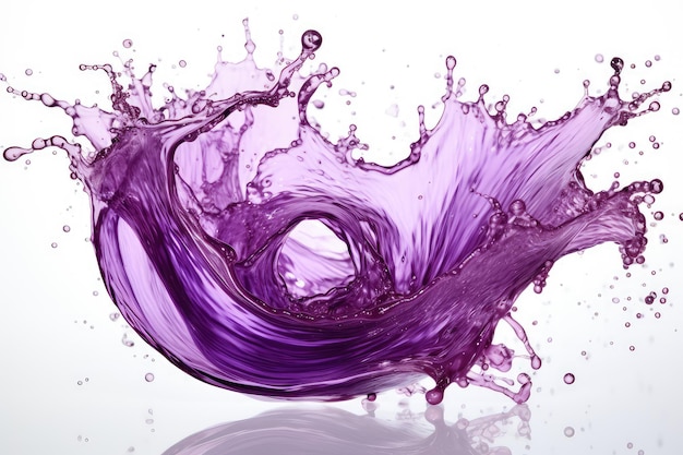 éclaboussure d'eau liquide violette dans la sphère photographie publicitaire professionnelle