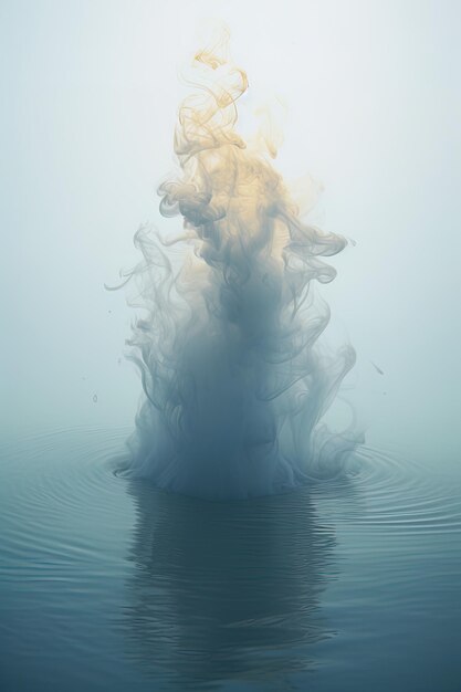 Photo une éclaboussure d'eau avec le mot fumée dessus