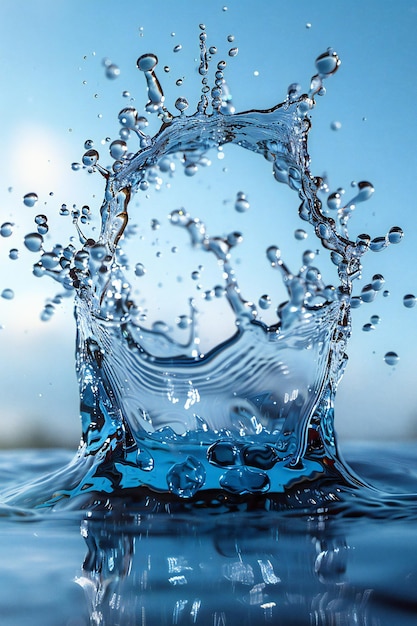 une éclaboussure d'eau qui a des bulles dedans