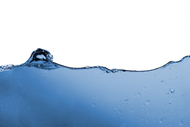 Photo Éclaboussure d'eau ou vague d'eau avec des bulles d'air en arrière-plan.