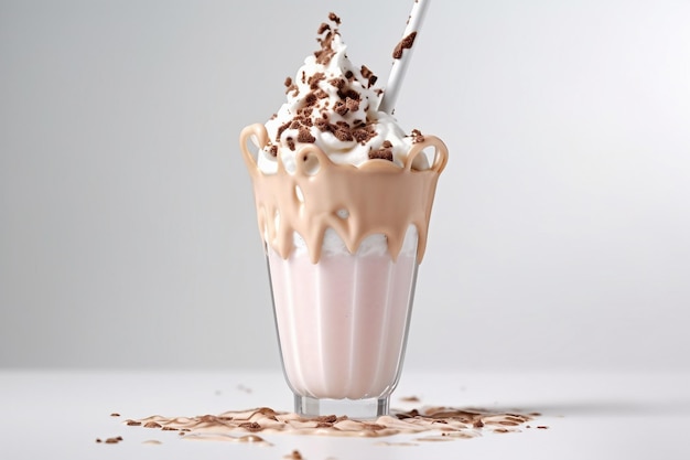 éclaboussure de fond blanc milkshake