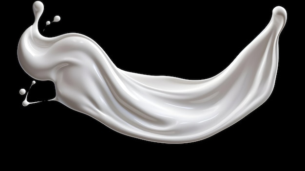 éclaboussure de lait isolée sur un fond transparent éclaboissure de peinture blanche cosmétiques lotion hydratante