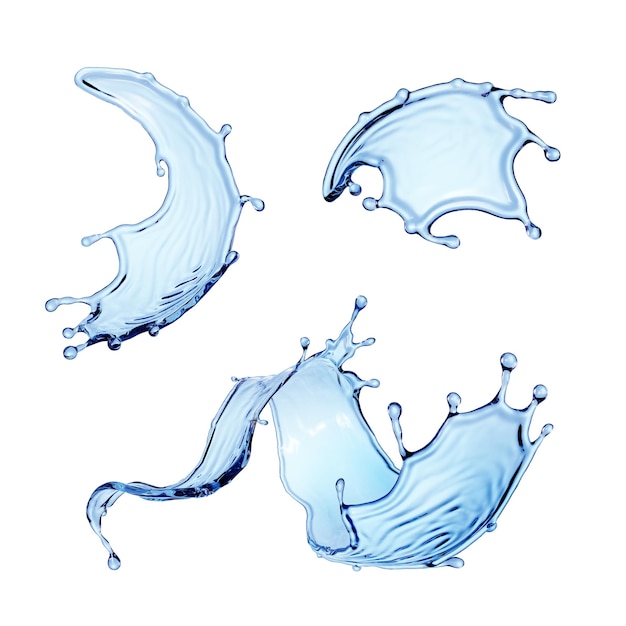 Éclaboussure de liquide bleu ondulé