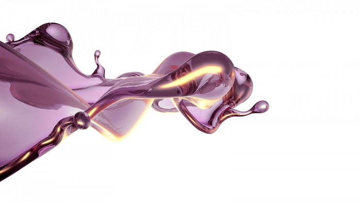 Photo une éclaboussure d'un liquide vert transparent. rendu 3d.