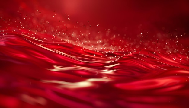 une éclaboussure rouge d'eau avec un fond rouge