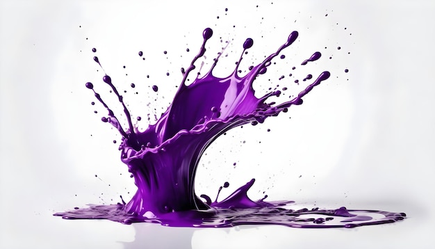 Photo des éclaboussures d'encre violette