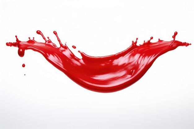 éclaboussures de ketchup dans l'air