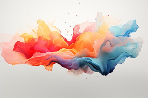 Des éclaboussures de peinture abstraite colorée sur fond blanc Illustration vectorielle