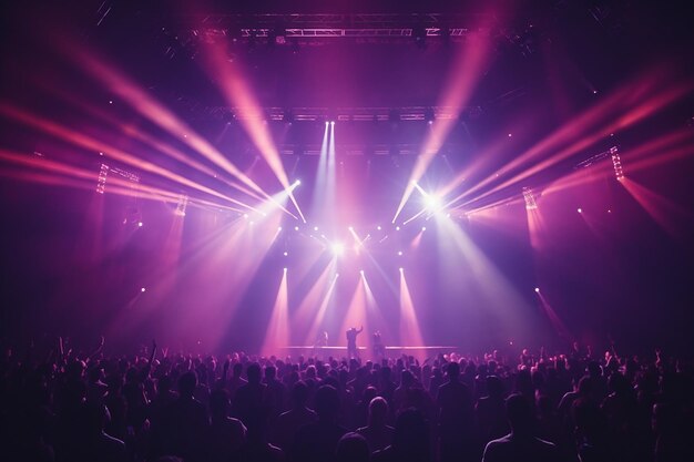 Photo l'éclairage des concerts de divertissement décentré sur scène