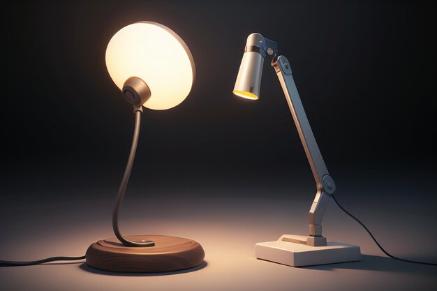 Éclairage lampe de table veilleuse forme créative minimaliste HD photographie fond d'écran