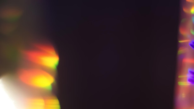 Photo des éclairs d'arc-en-ciel holographiques colorés une superposition photo vibrante et magique