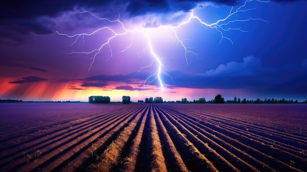 Des éclairs sur les terres agricoles