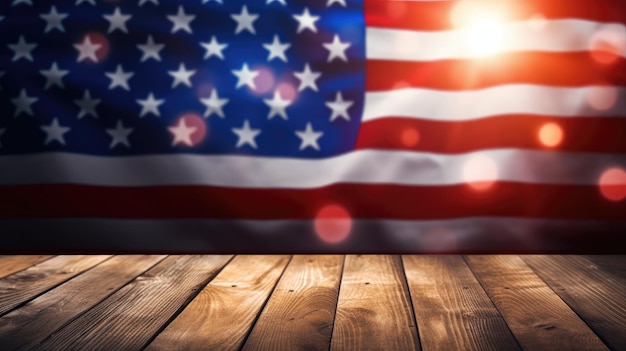 L'éclat patriotique du drapeau américain sur des panneaux lumineux éclairant la riche culture des États-Unis Parfait pour les arrière-plans du jour de l'indépendance, du jour commémoratif ou de la fête du Travail