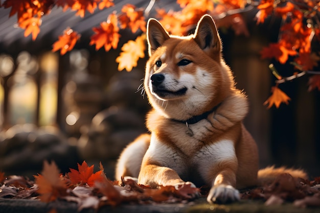 L'éclat rose du charme rayonnant de Shiba Inu