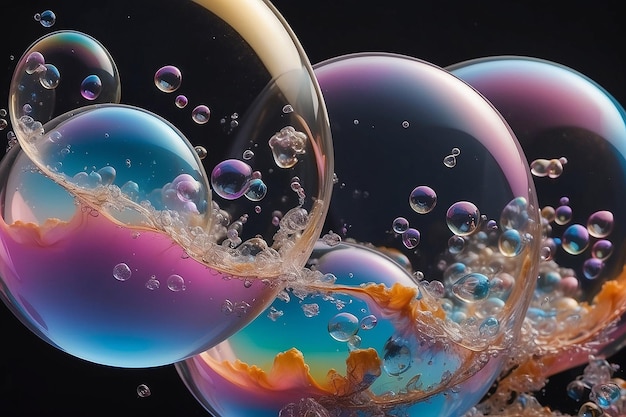 L'éclatement d'une bulle de savon capturé dans des détails exquis