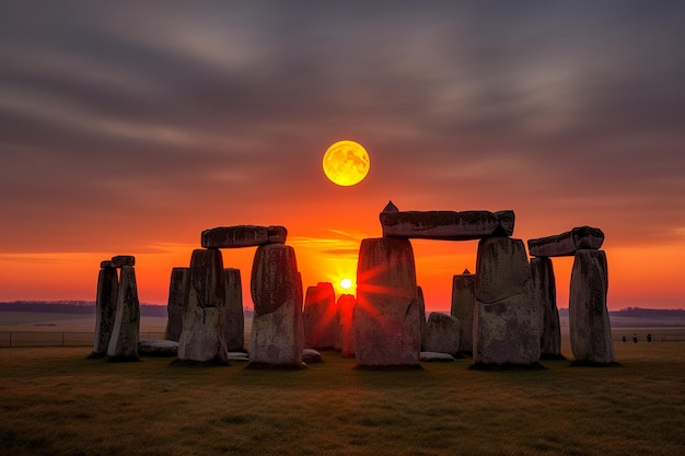 L'éclipse au-dessus de Stonehenge