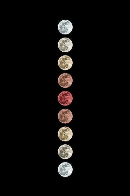Photo l'éclipse lunaire penumbral sur fond sombre
