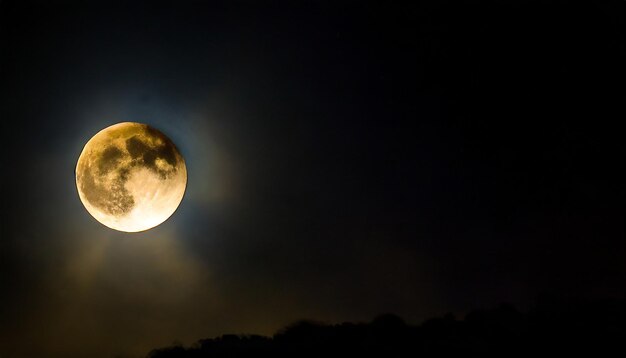 Eclipse de la pleine lune Superluna llena Eclipse de lune Super pleine lune lumineuse avec l'obscurité