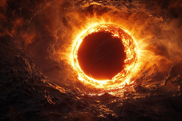 Photo eclipse solaire soleil sous forme de cercle