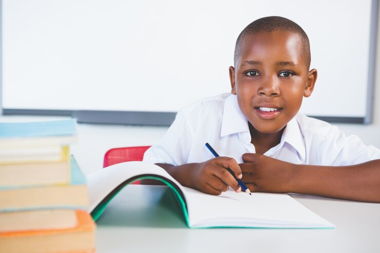 Écolier, devoirs, classe