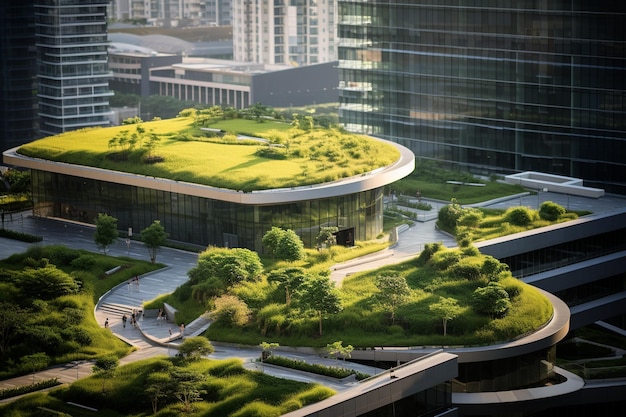 EcoPark Architecture moderne Pelouses sur les toits Verdure urbaine