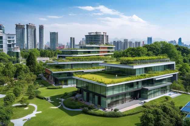 EcoPark Architecture moderne Pelouses sur les toits Verdure urbaine