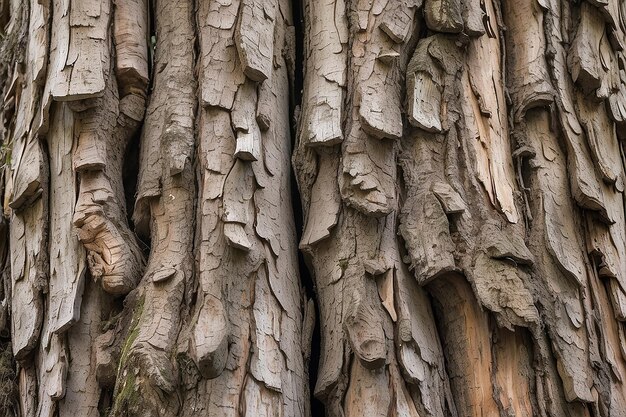 L'écorce d'un vieil arbre en gros plan comme arrière-plan naturel