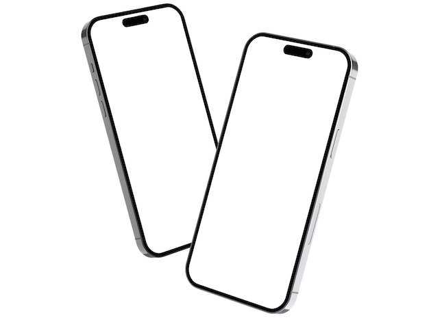 écran isolé de téléphones intelligents pour faire une maquette, avec une haute résolution