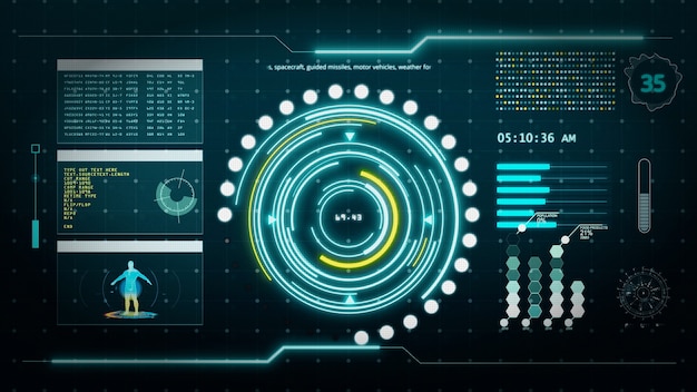 Écran d'ordinateur d'interface numérique