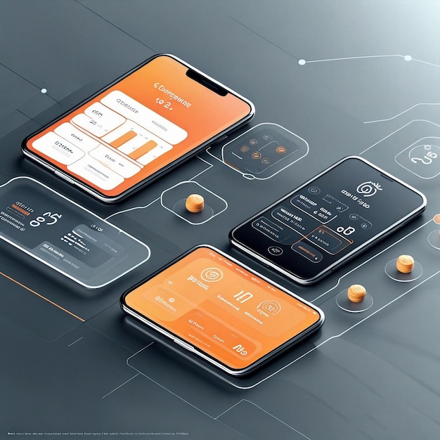 Un écran d'un smartphone avec le temps de conception de l'application