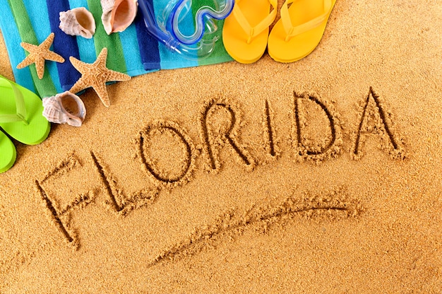 Écriture de plage en Floride