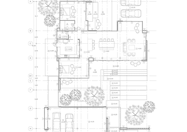 Écrivez un plan d'architecture pour le bâtiment