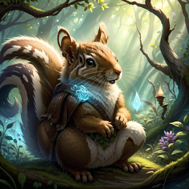 Un écureuil dans la forêt