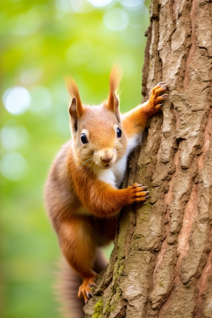 Prise D'écureuil Rouge Un écrou Dans Les Pattes Et Les Essais Pour Le  Dédoubler Se Reposant Sur Un Tronc D'un Arbre Photo stock - Image du  mignon, pelucheux: 94019284