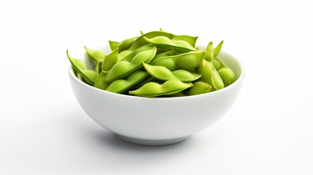 Photo edamame nibbles grains de soja verts bouillis nourriture japonaise