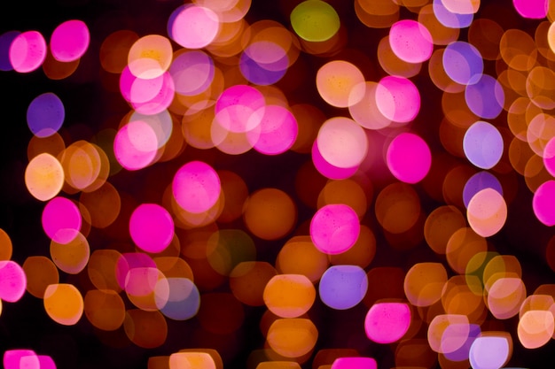 Photo effet bokeh cercles pourpres de la photographie