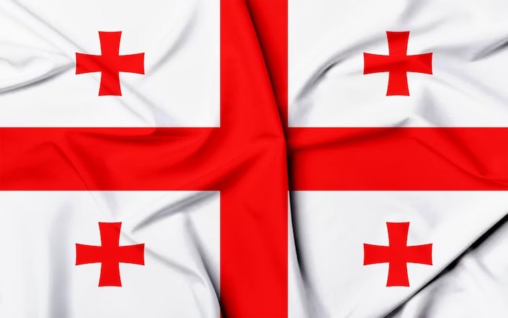 Photo effet du drapeau national de la géorgie