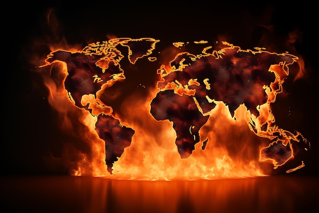 Photo l'effet du réchauffement climatique sur notre monde