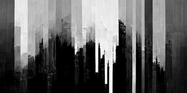 Effet Glitch sur fond noir. Illustration numérique