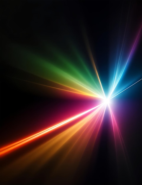 Photo effet de lumière coloré généré par l'ia.