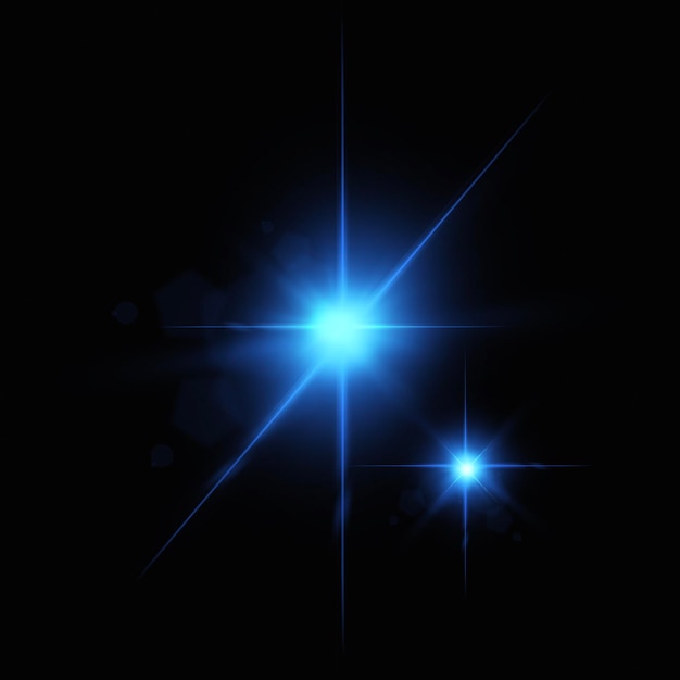 Effet de lumière étincelante bleue à l'arrière-plan